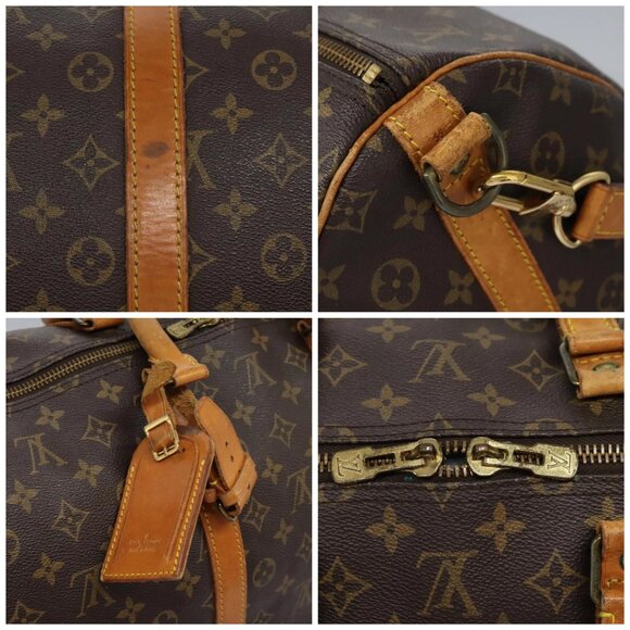 LOUIS VUITTON Monogram Keepall Bandouliere 55 Boston Bag M41414 LV Auth 108318 - Picture 13 of 15